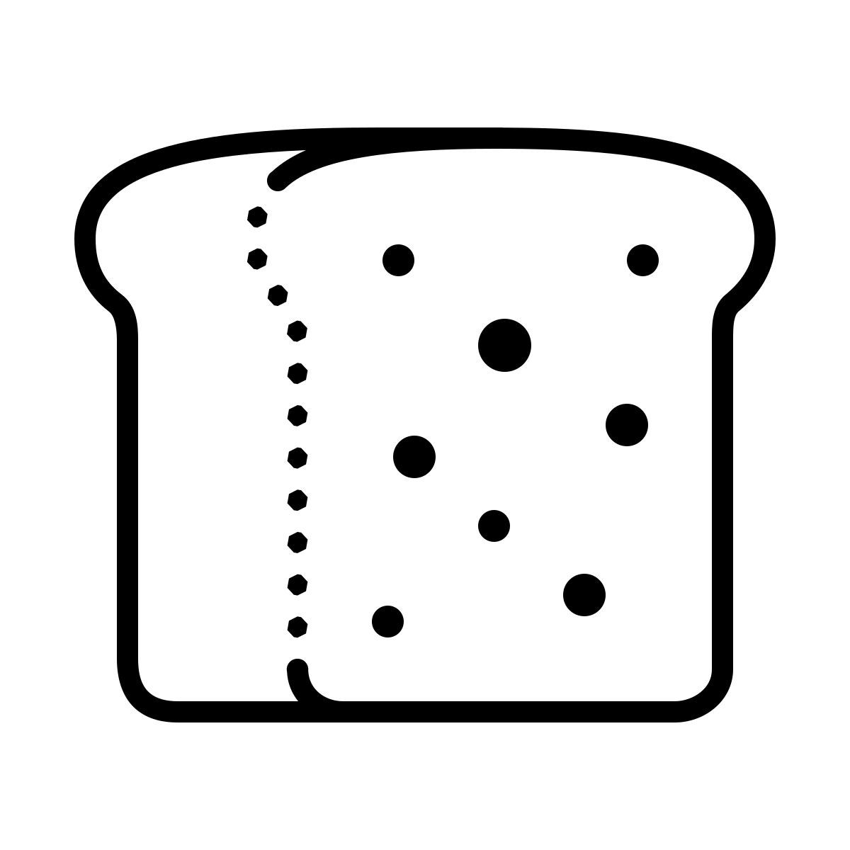 dotted style pão icon