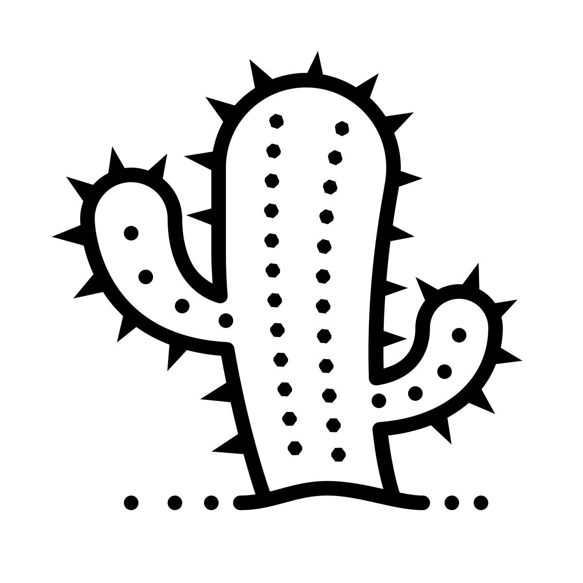 dotted style cactus icon