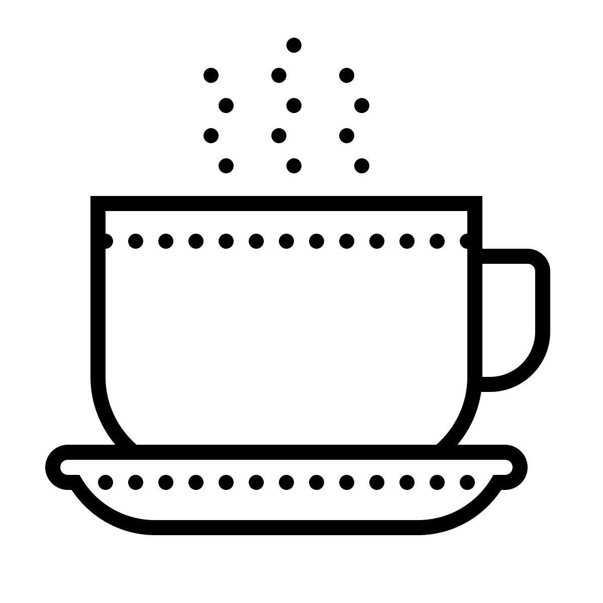 dotted style kaffee icon