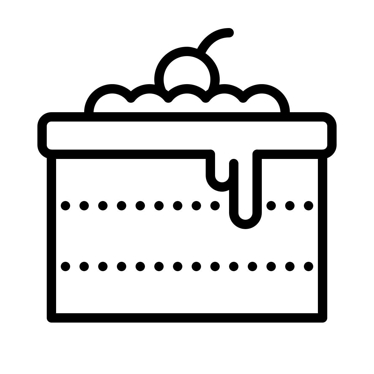 dotted style 케이크 icon