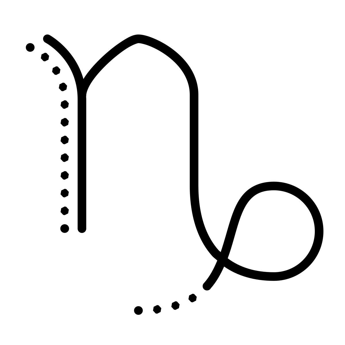 dotted style steinbock icon