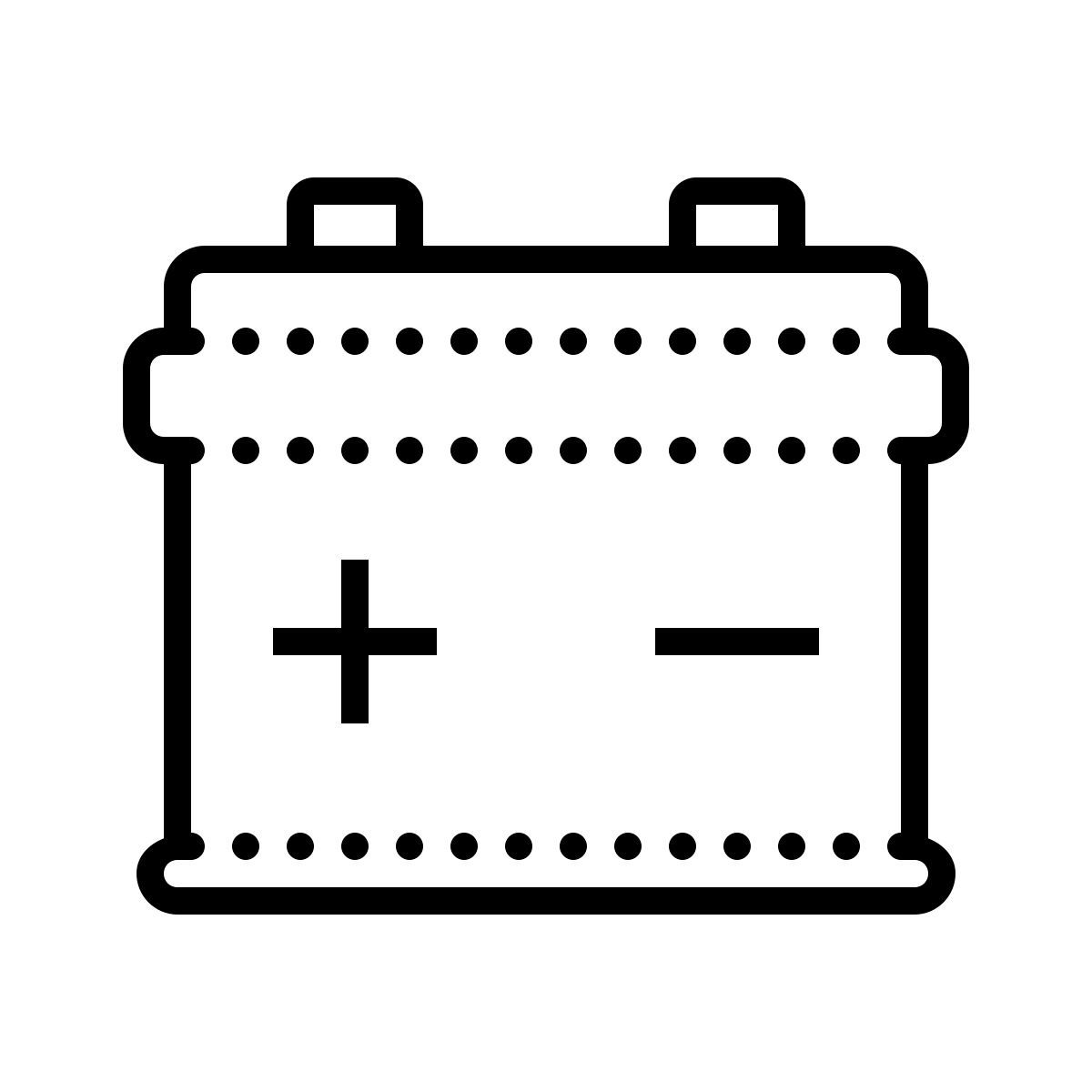 dotted style car battery icon