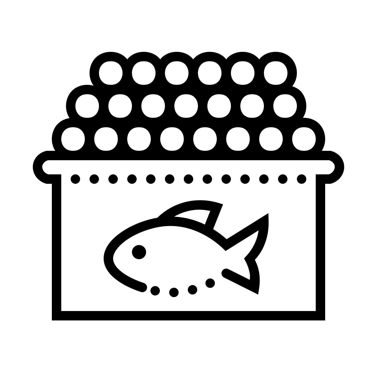 dotted style caviar icon