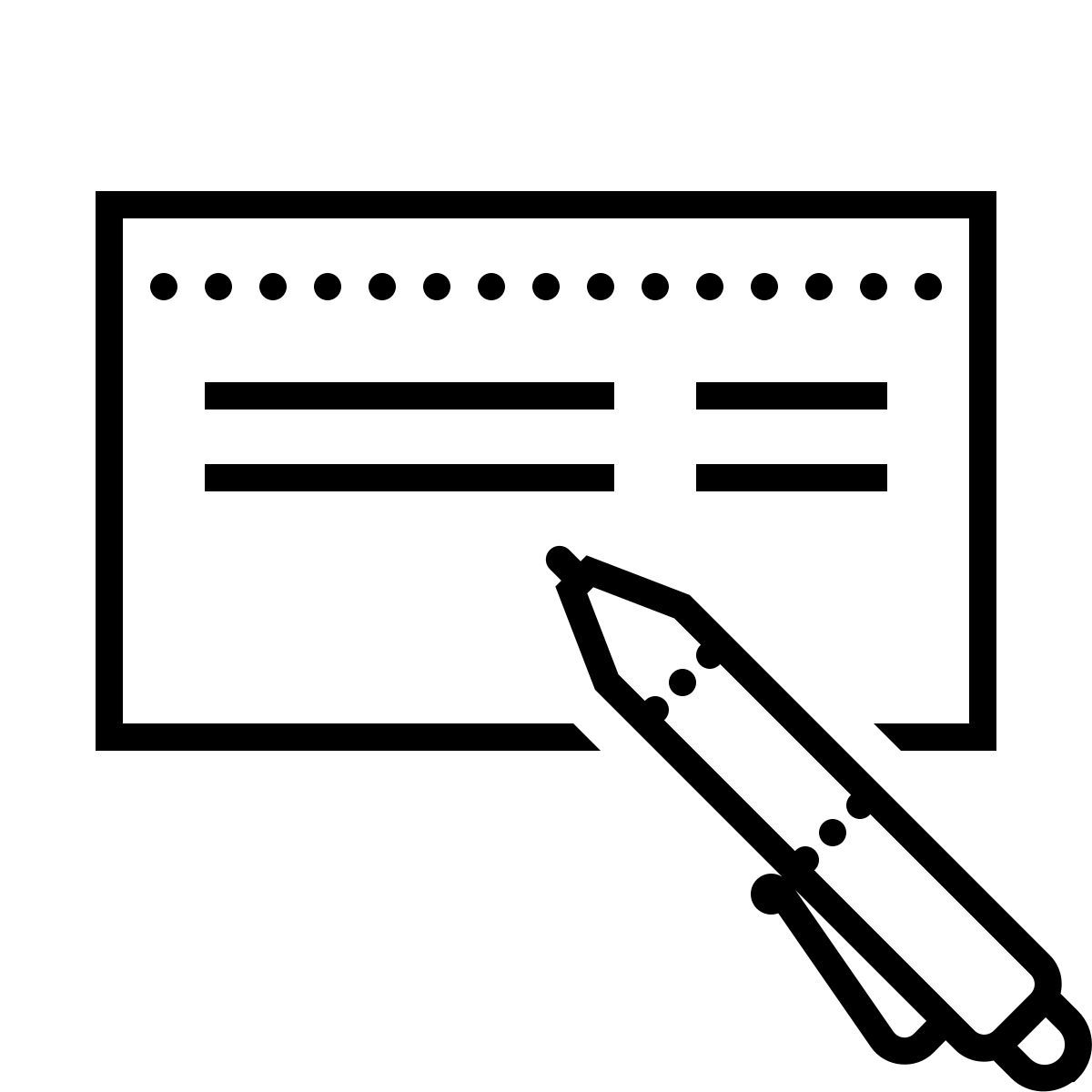 dotted style 支票簿 icon