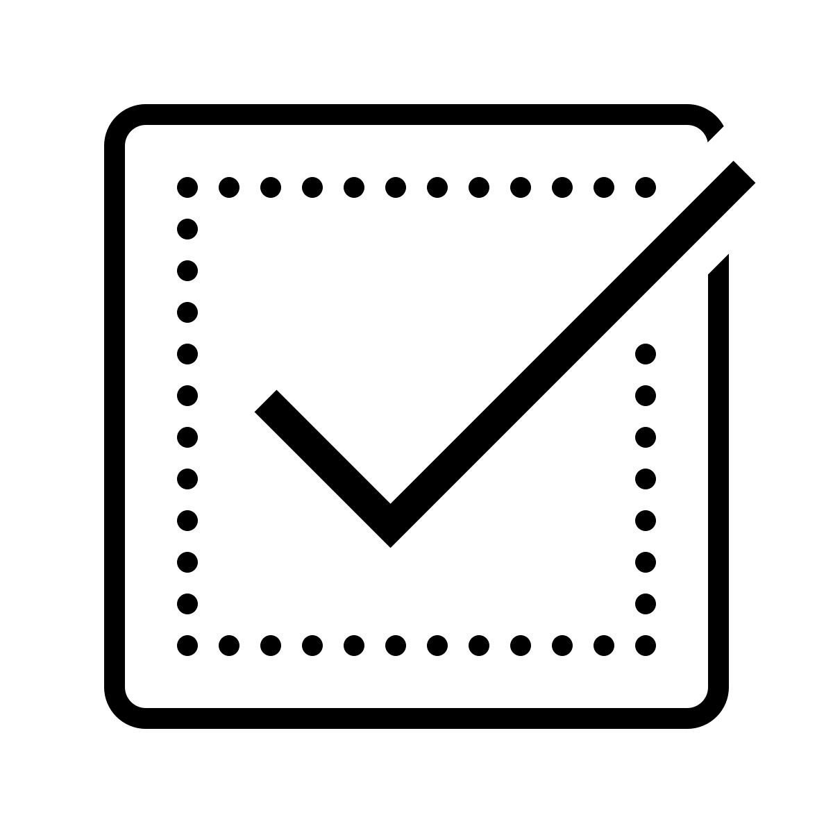 dotted style 选中的复选框2 icon