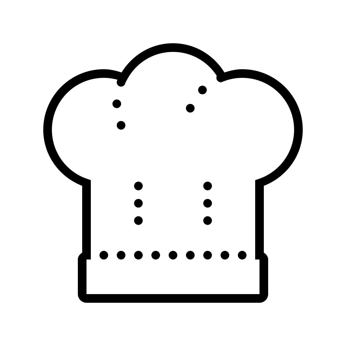 dotted style chef hat icon
