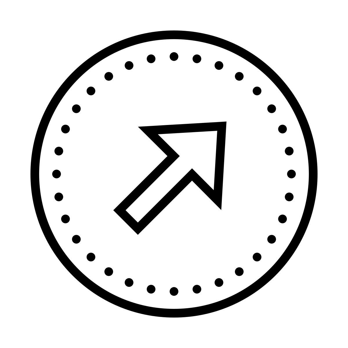 dotted style cerchiato su a destra 2 icon