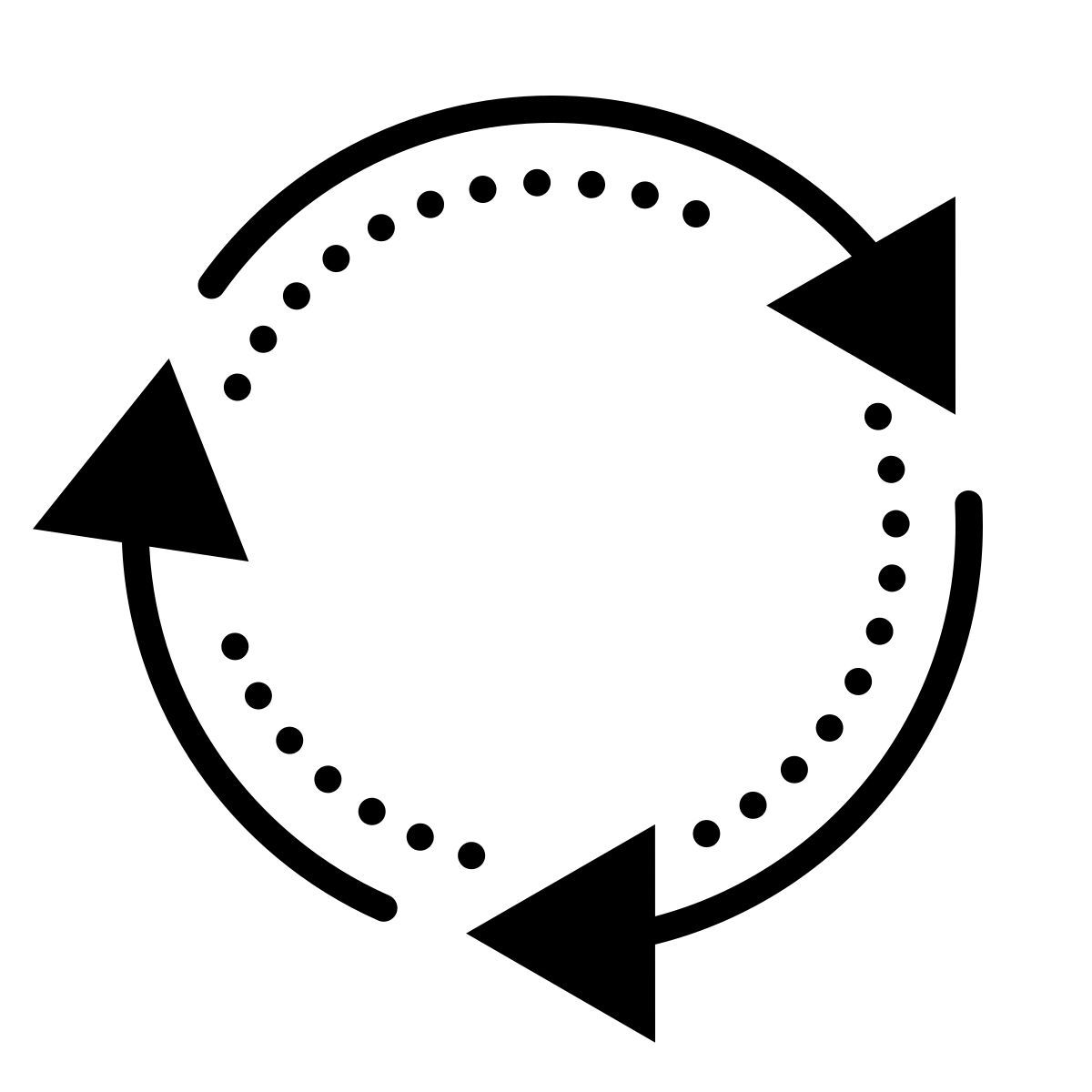 dotted style flechas circulares icon
