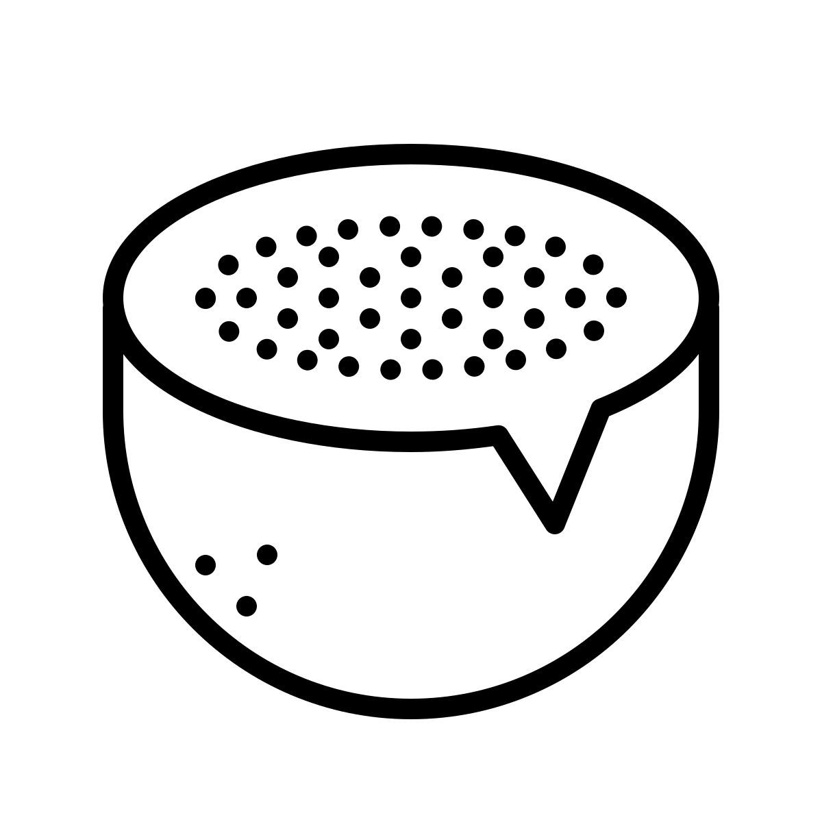 dotted style noix de coco icon