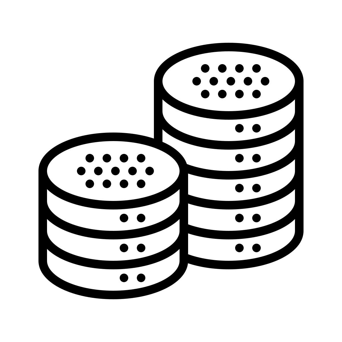 dotted style coins icon