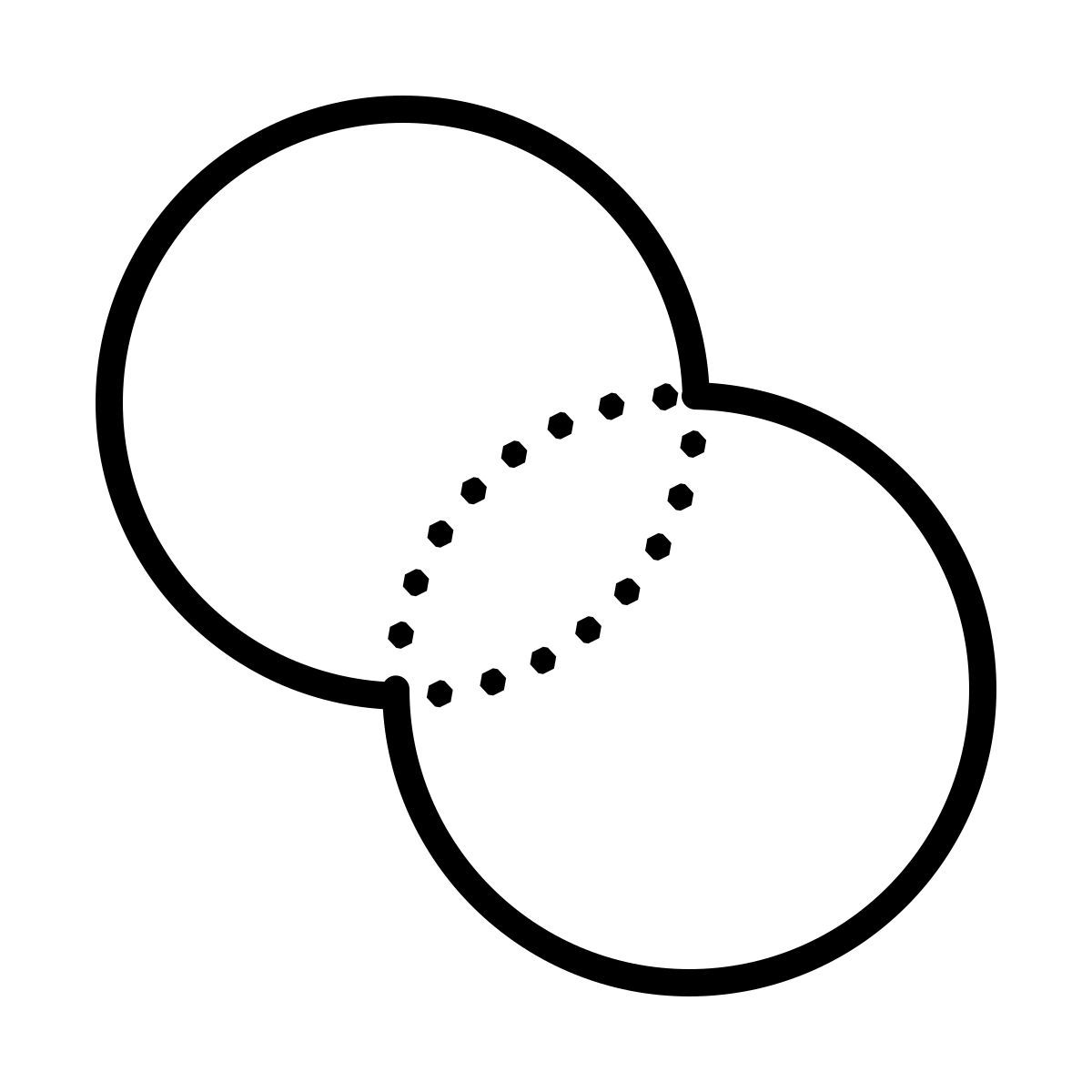 dotted style 결합하다 icon