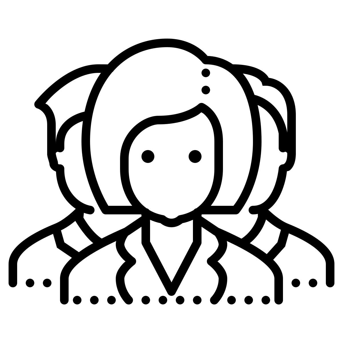 dotted style administración de explotación comercial icon