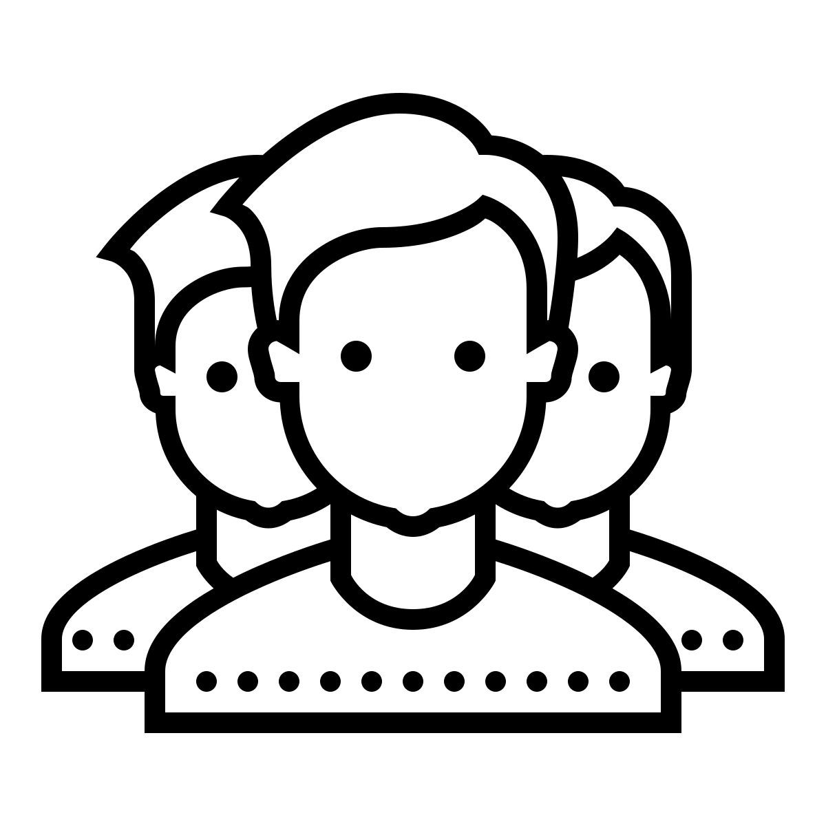 dotted style llamada de conferencia icon