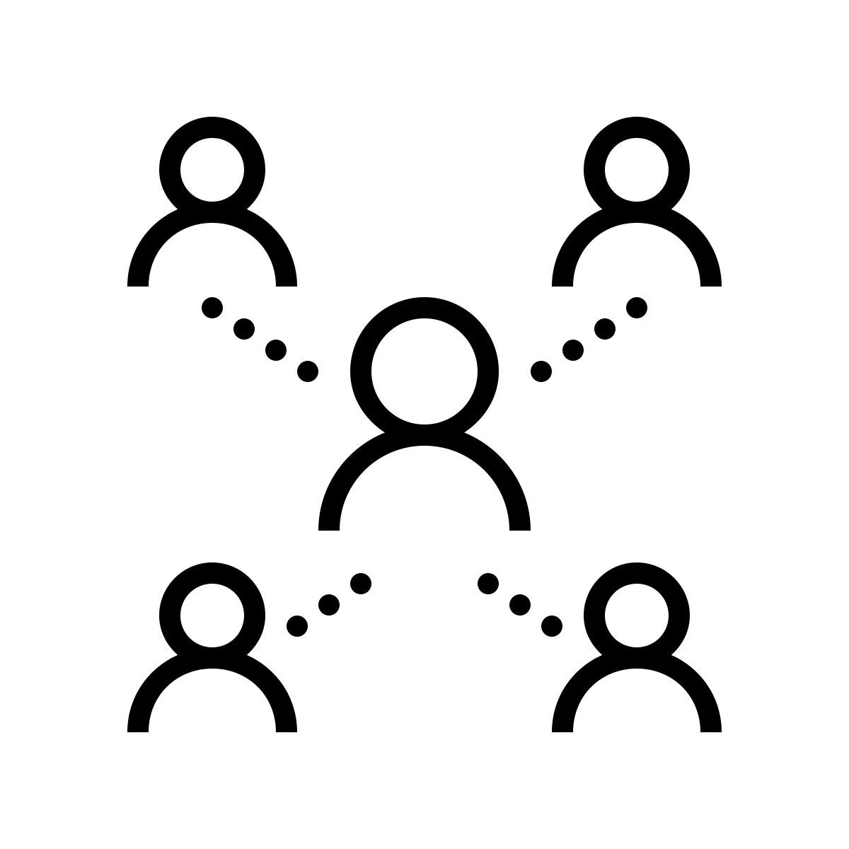 dotted style contact tracing icon