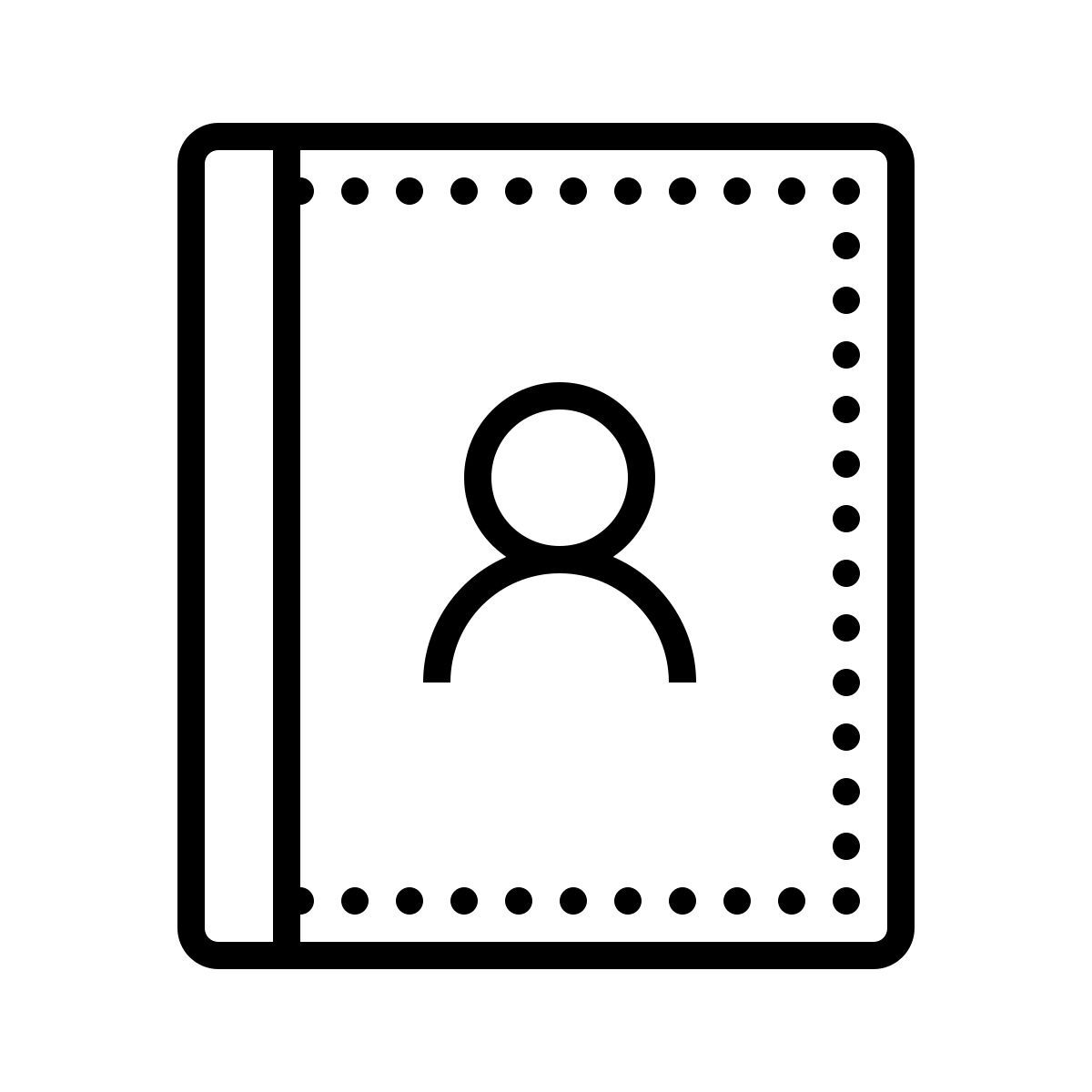 dotted style contactos icon