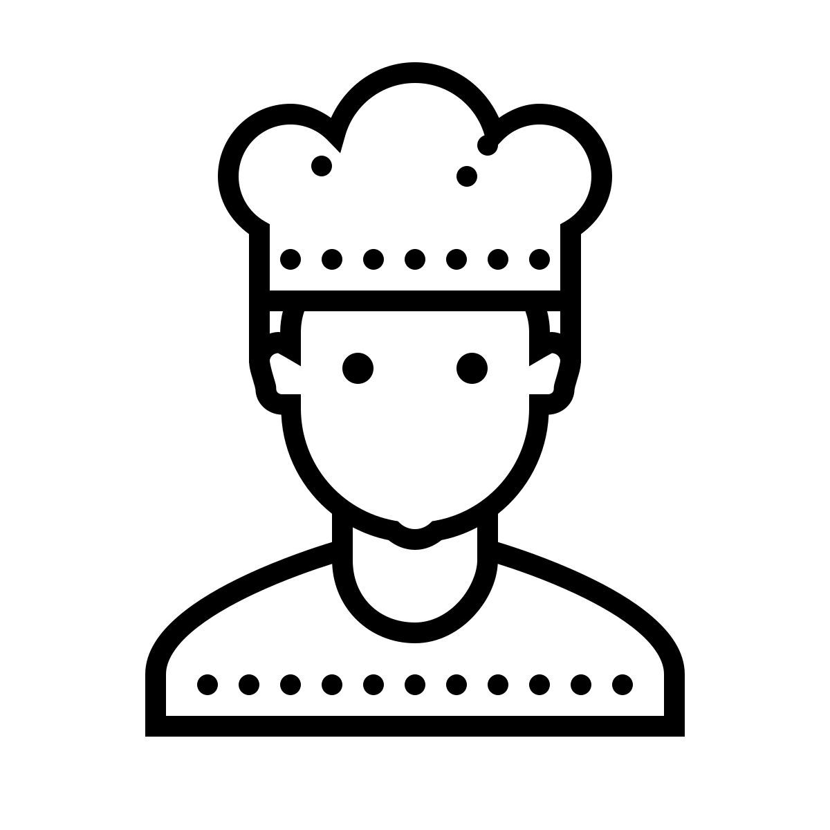 dotted style chef icon