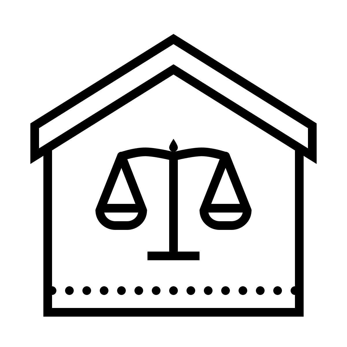 dotted style palacio de justicia icon