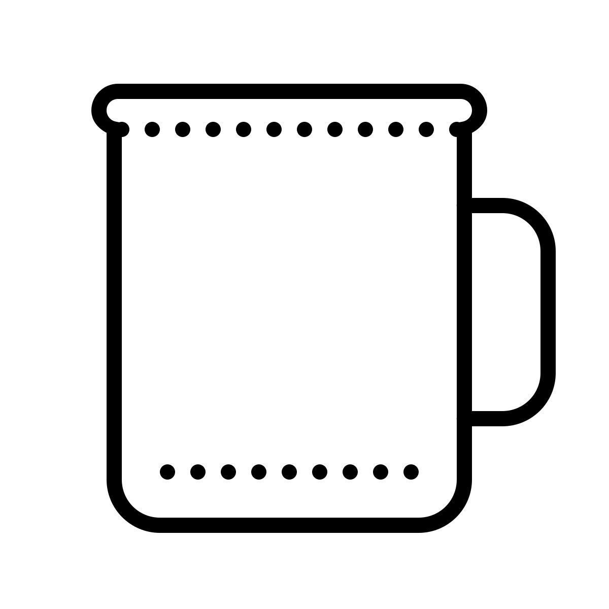 dotted style tasse icon