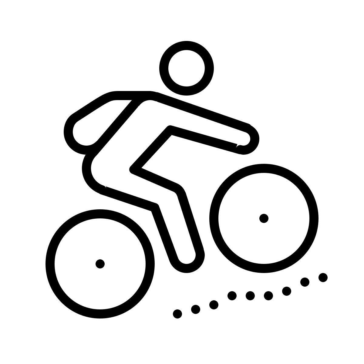 dotted style 자전거 산악 자전거 icon