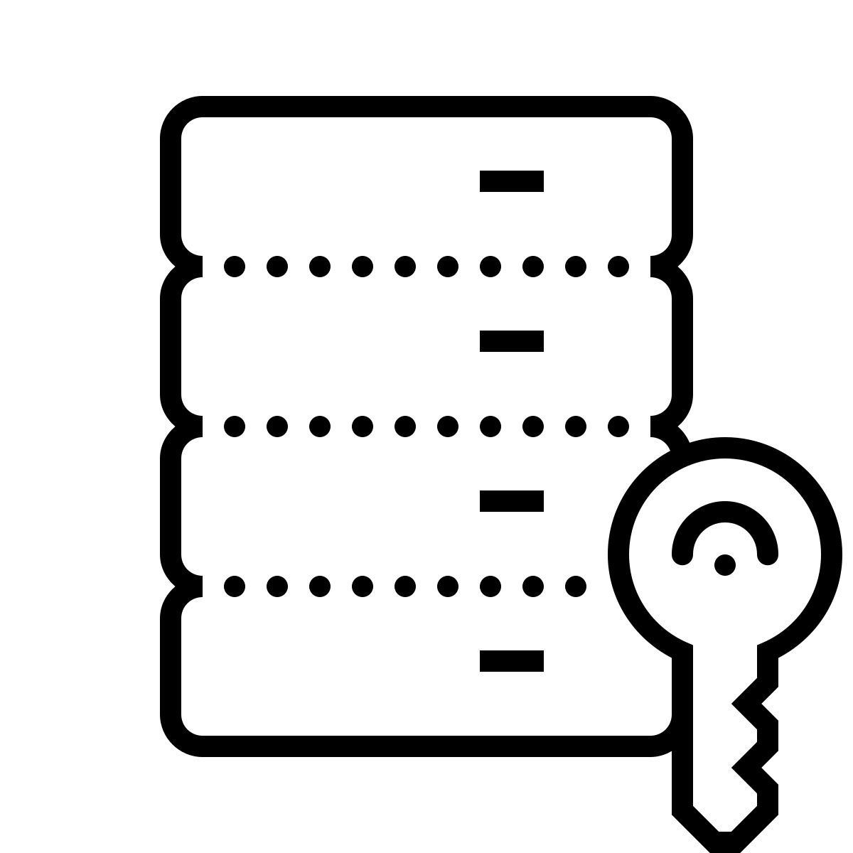 dotted style data encryption icon