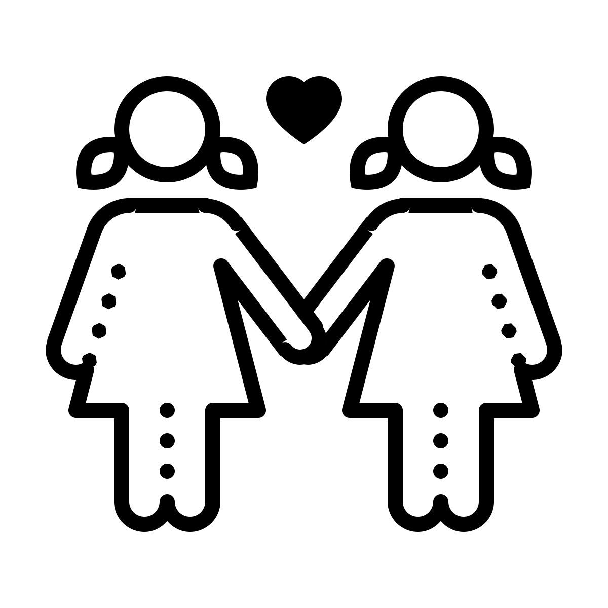 dotted style 날짜 여자 icon