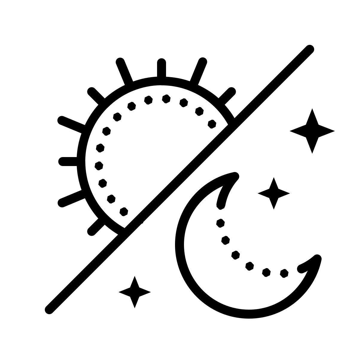 dotted style tag und nacht icon