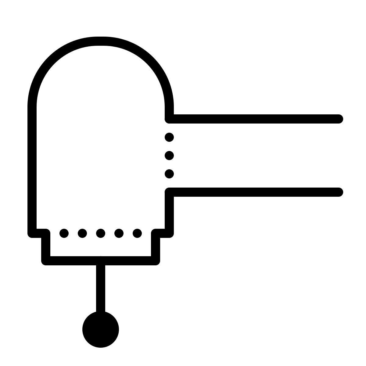 dotted style maquina dental icon