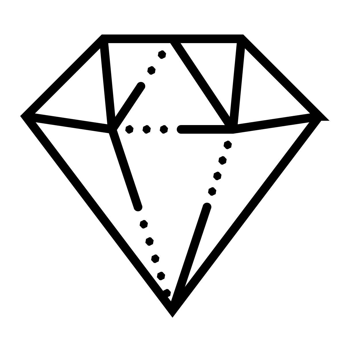 dotted style diamond icon