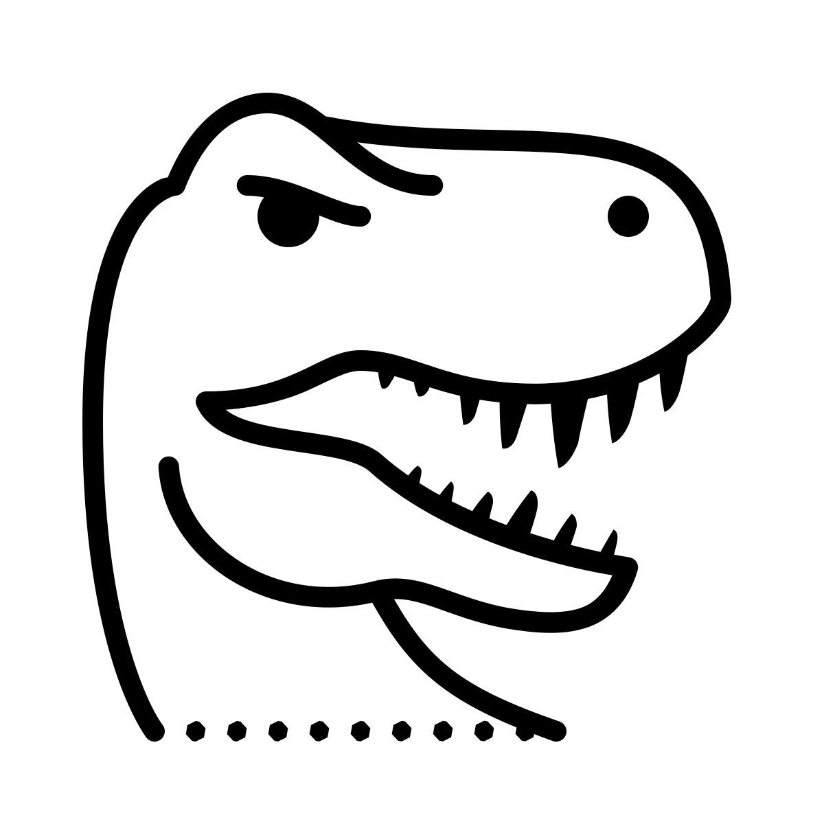 dotted style dinosaurio icon