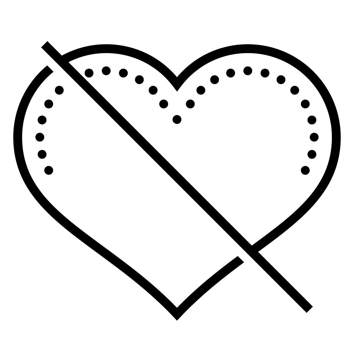 dotted style gefällt nicht icon