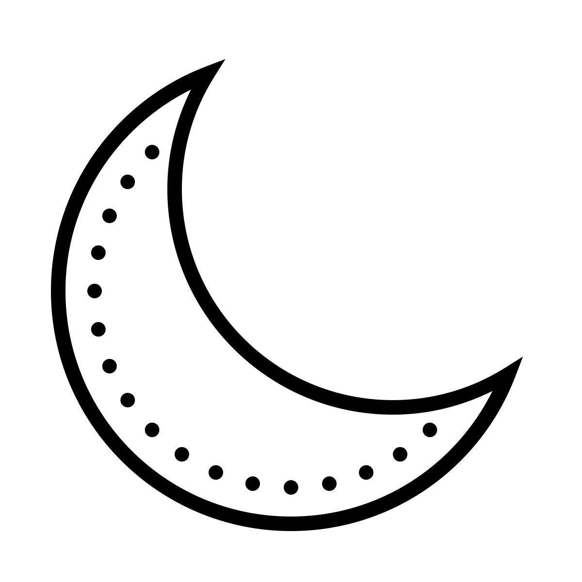 dotted style dark mode icon