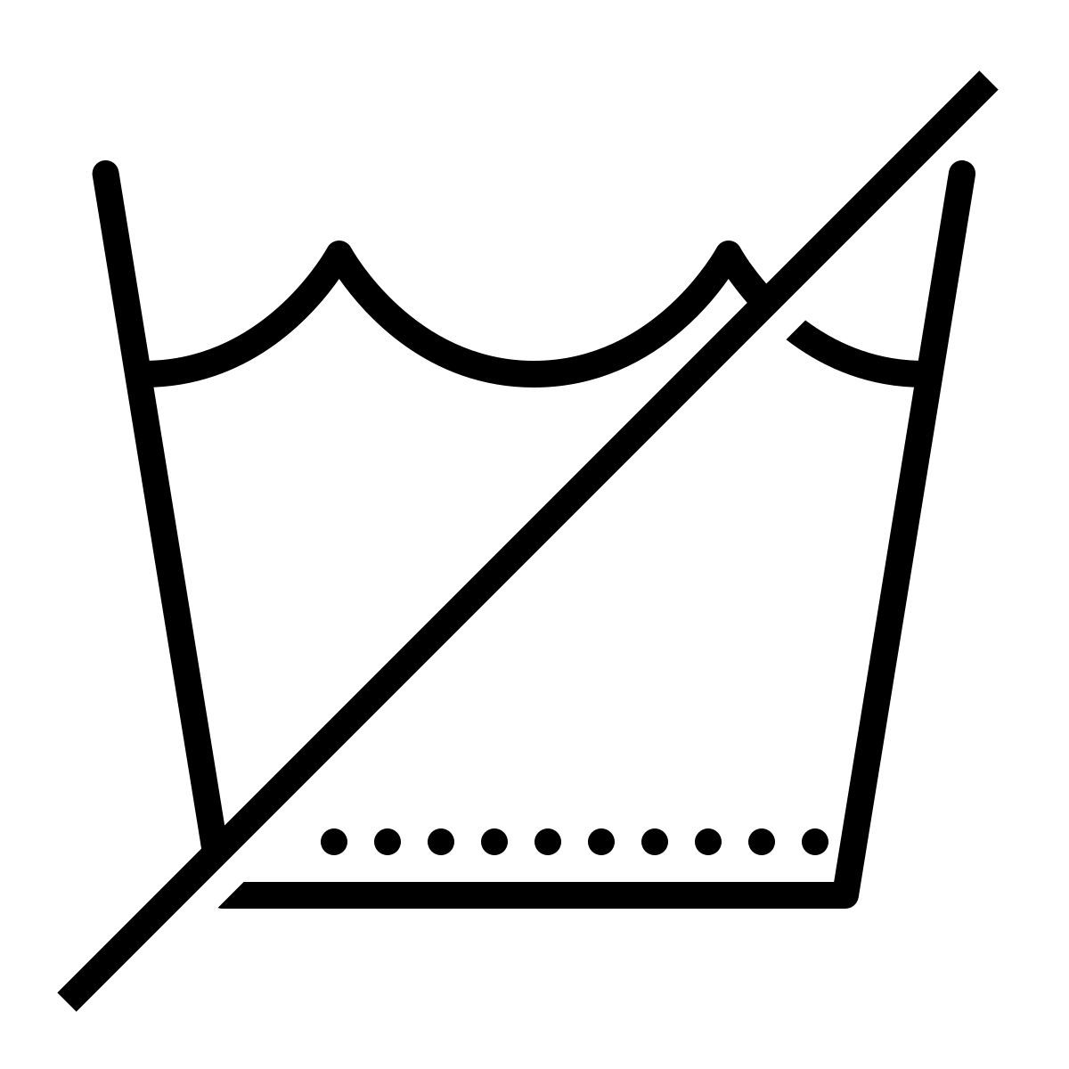 dotted style non lavare icon