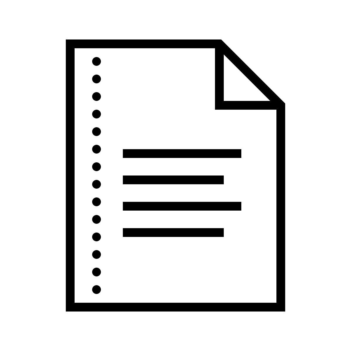 dotted style document icon