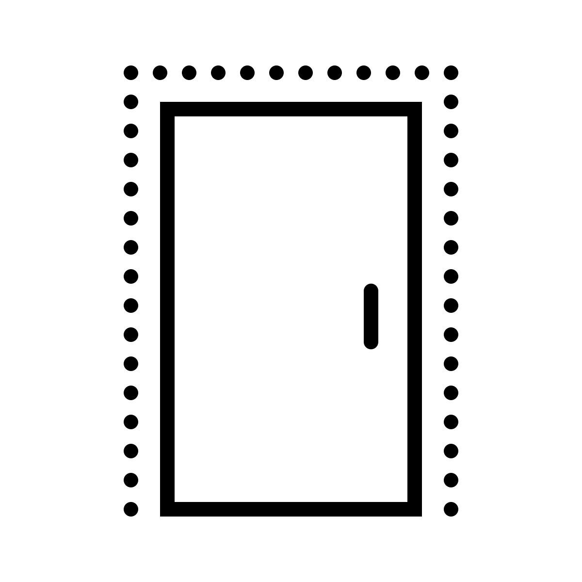 dotted style porte fermée icon