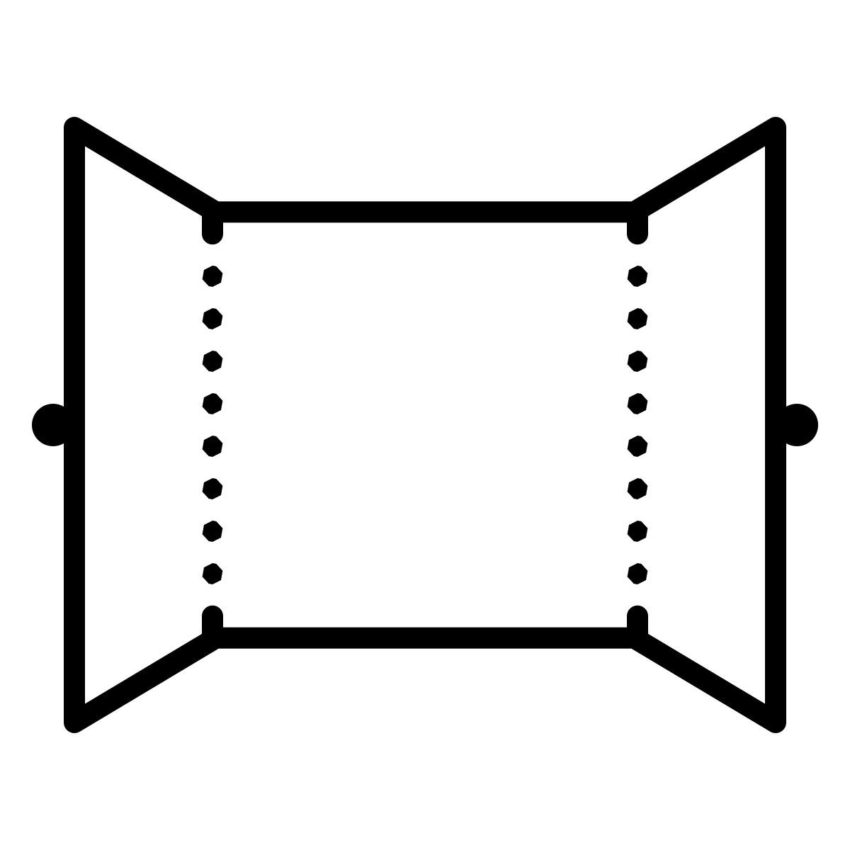 dotted style double door open icon