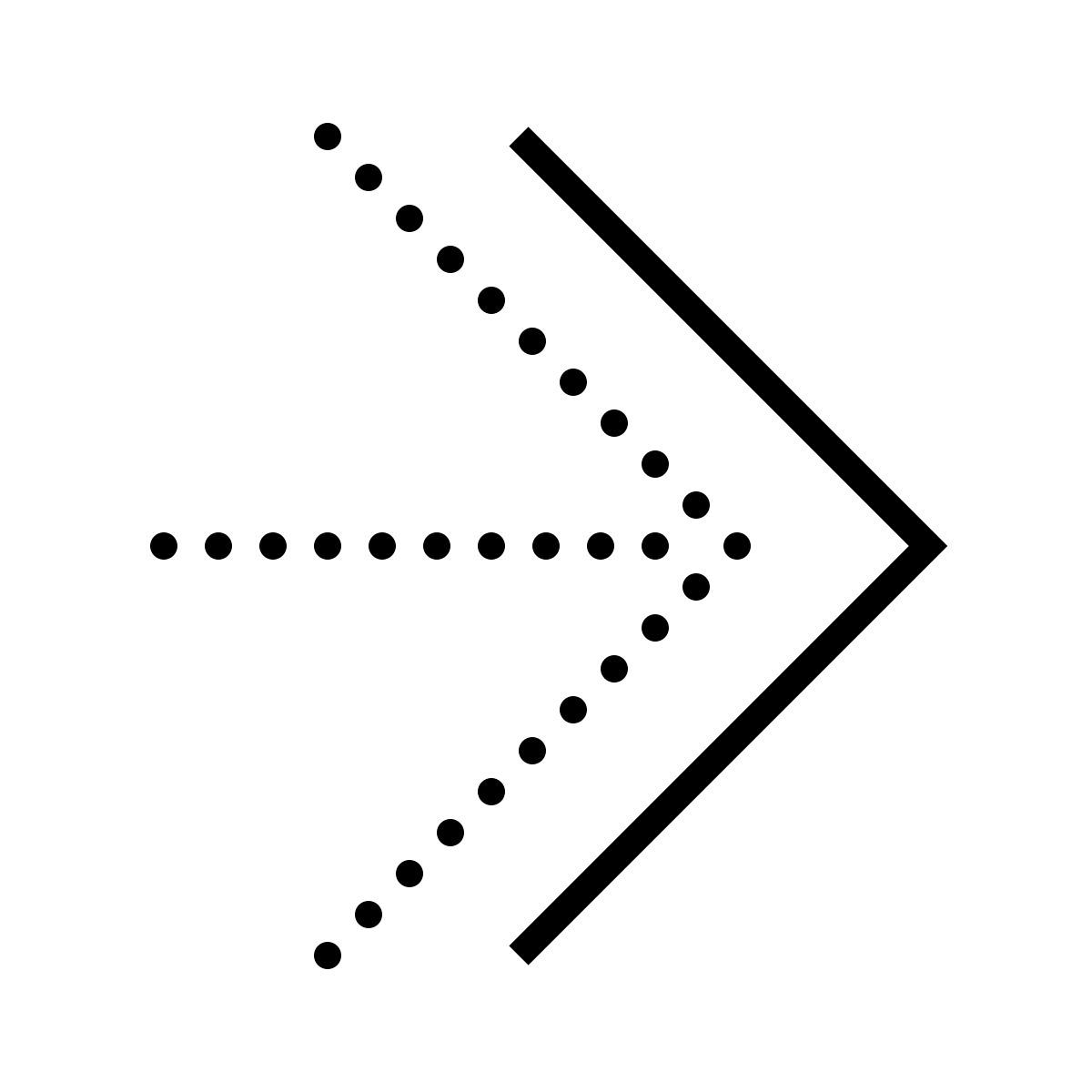 dotted style 双右 icon