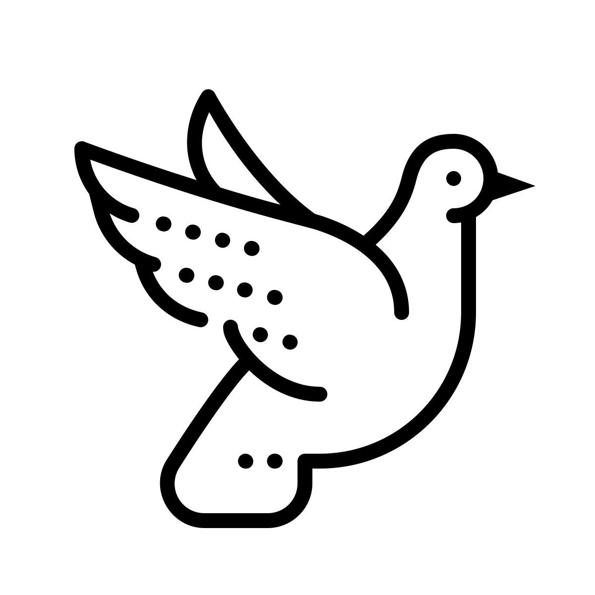 dotted style dove icon