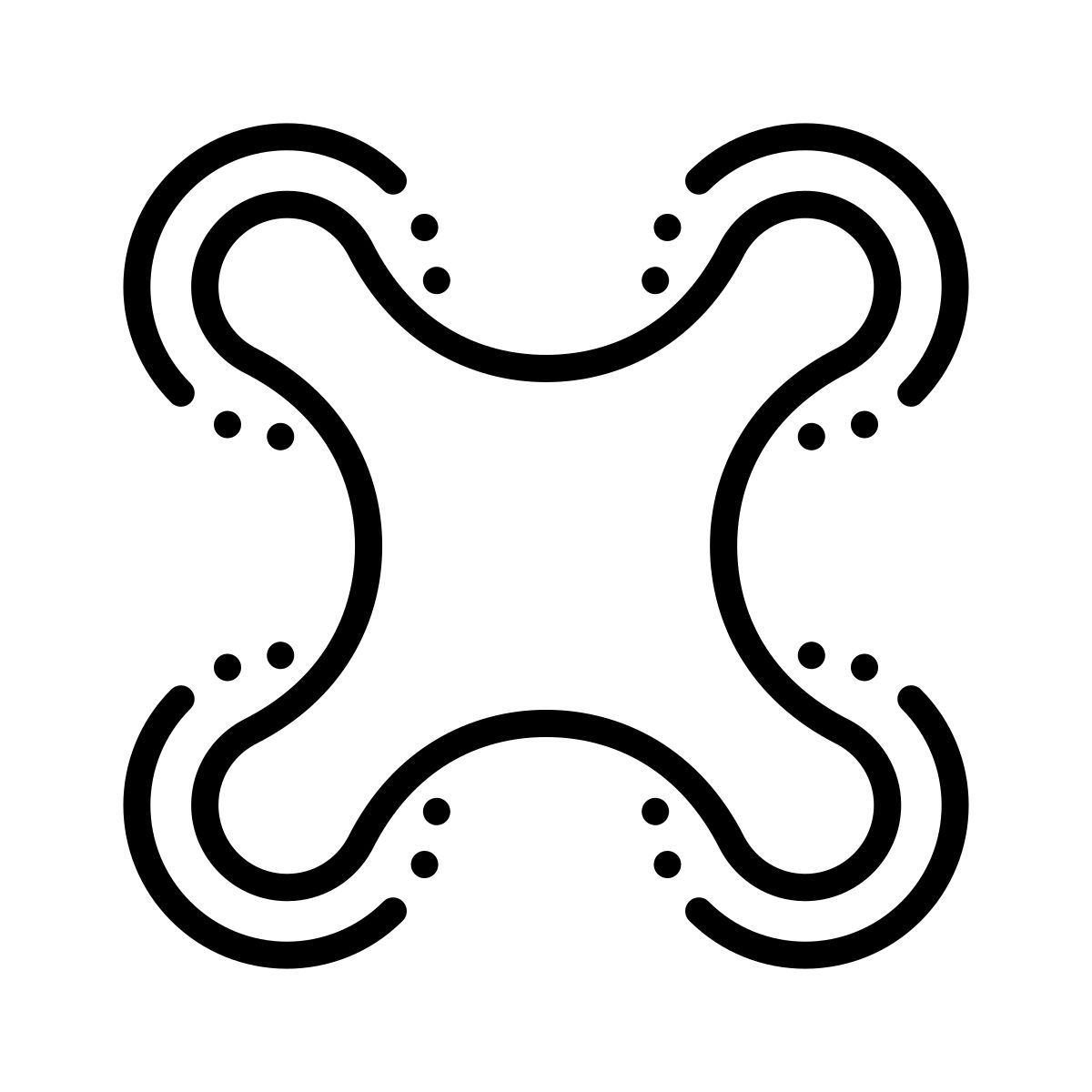 dotted style 无人机底视图 icon