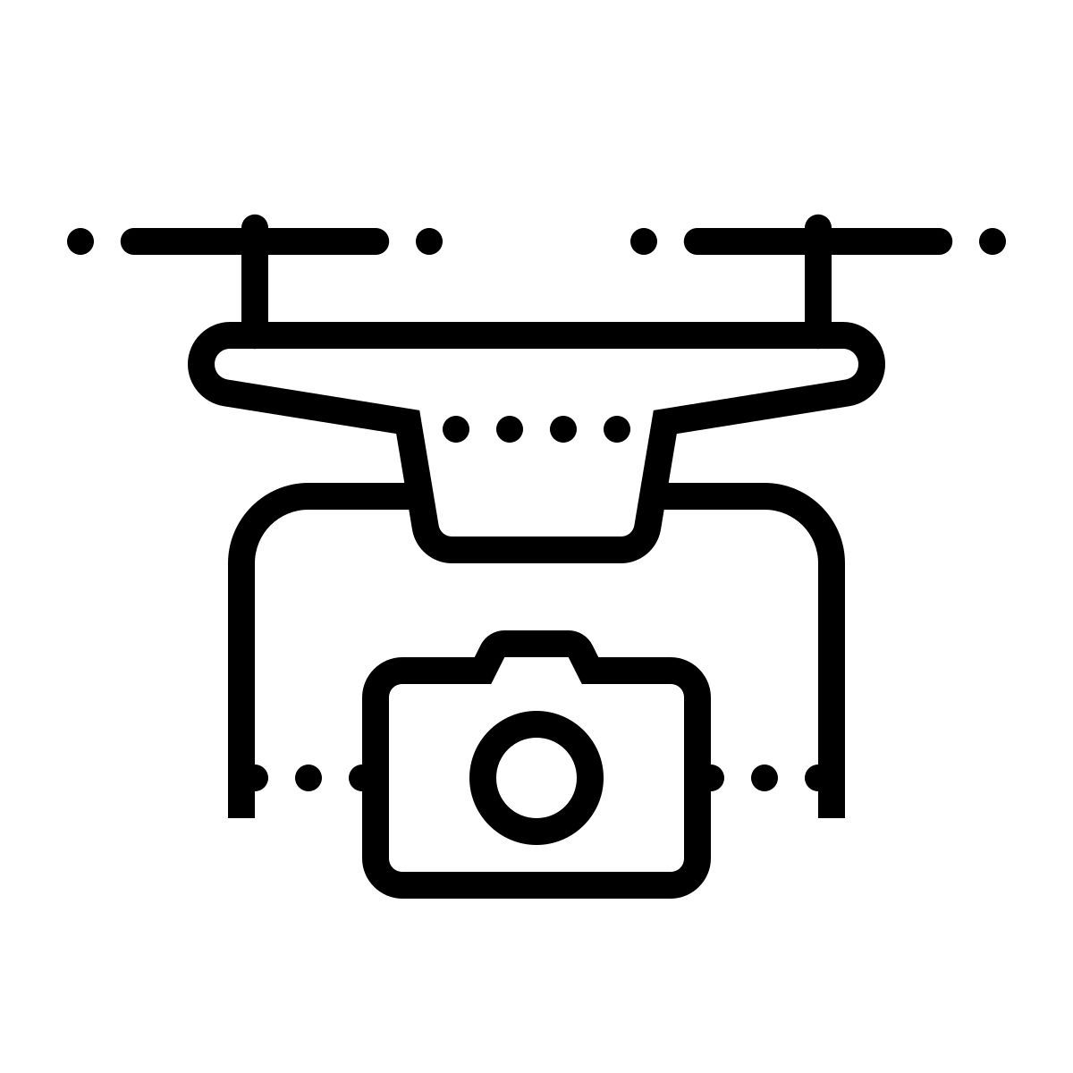 dotted style quadcopter icon