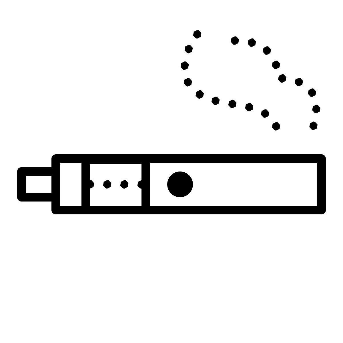 dotted style 전자 담배 icon