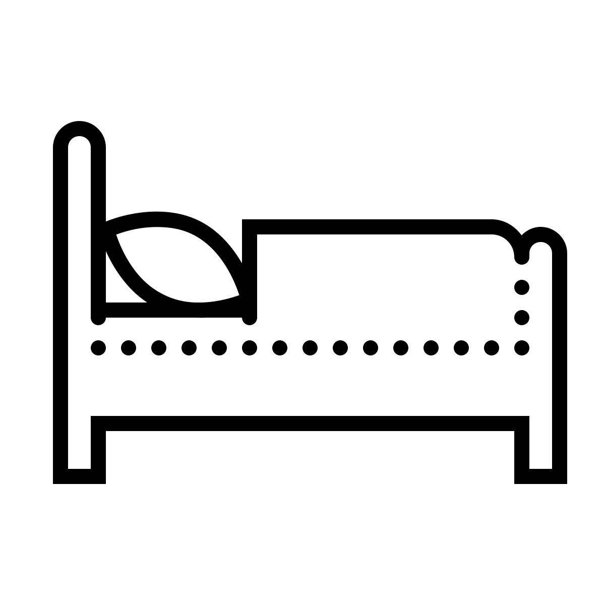 dotted style 빈 침대 icon