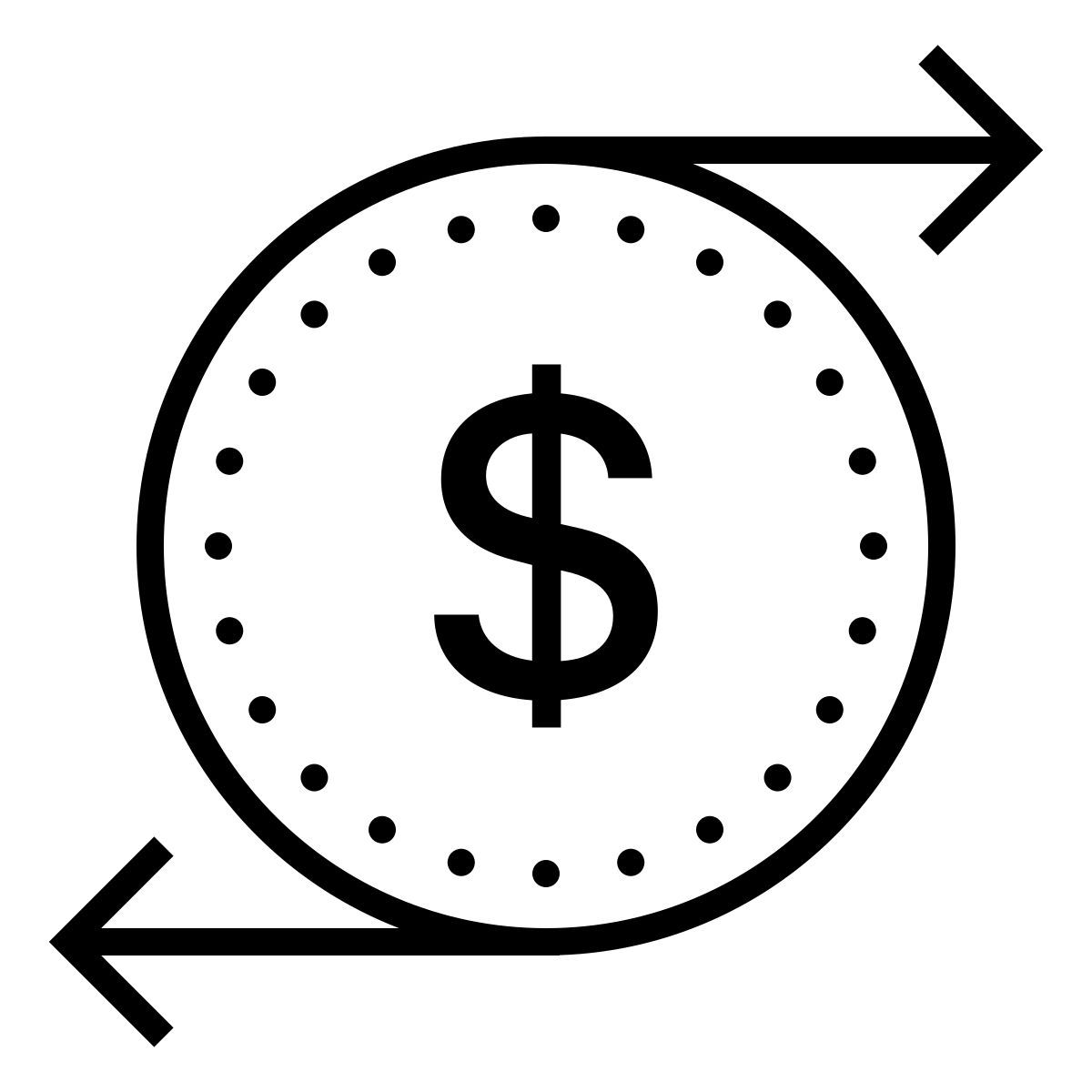 dotted style 现金流 icon