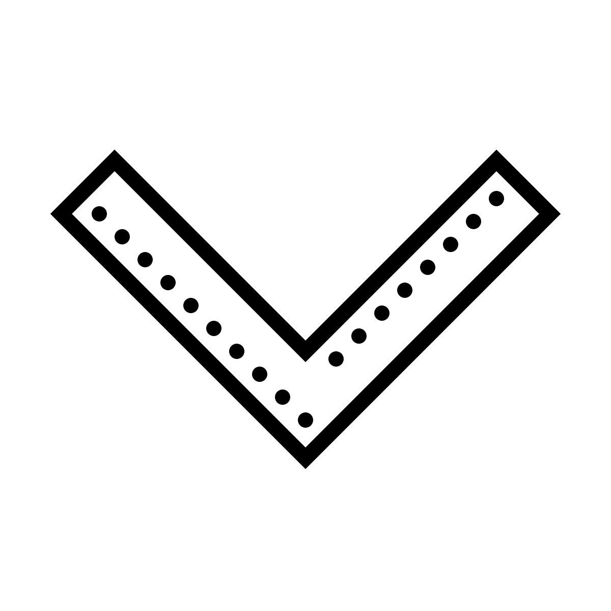 dotted style expand arrow icon