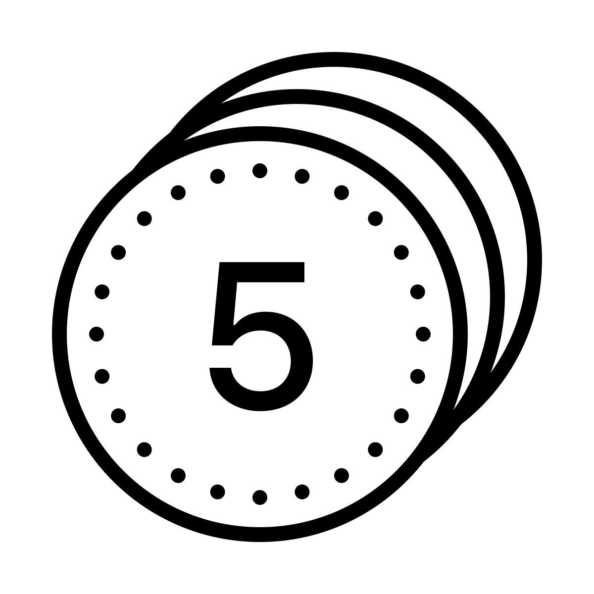 dotted style penny icon