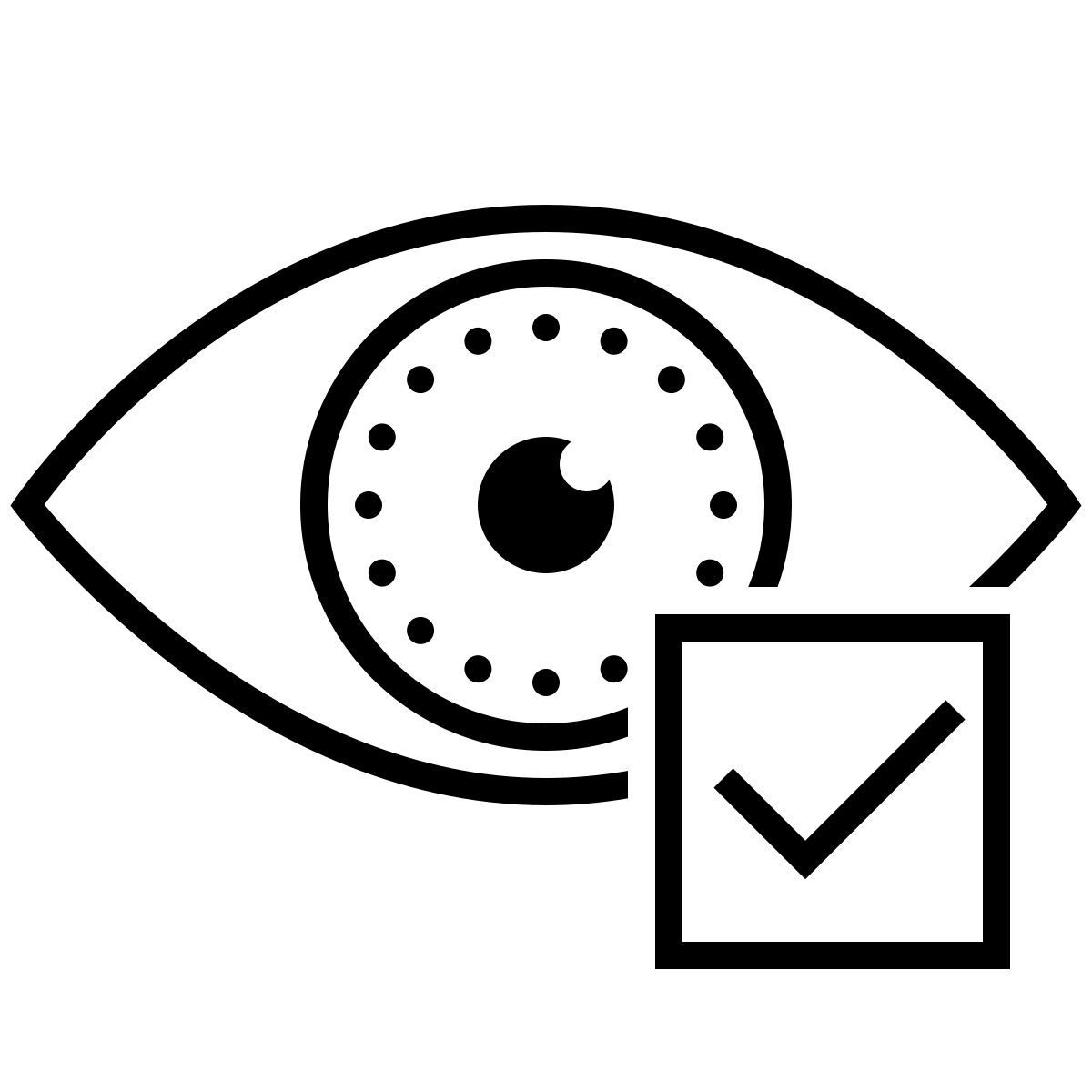 dotted style 눈으로 확인하다 icon