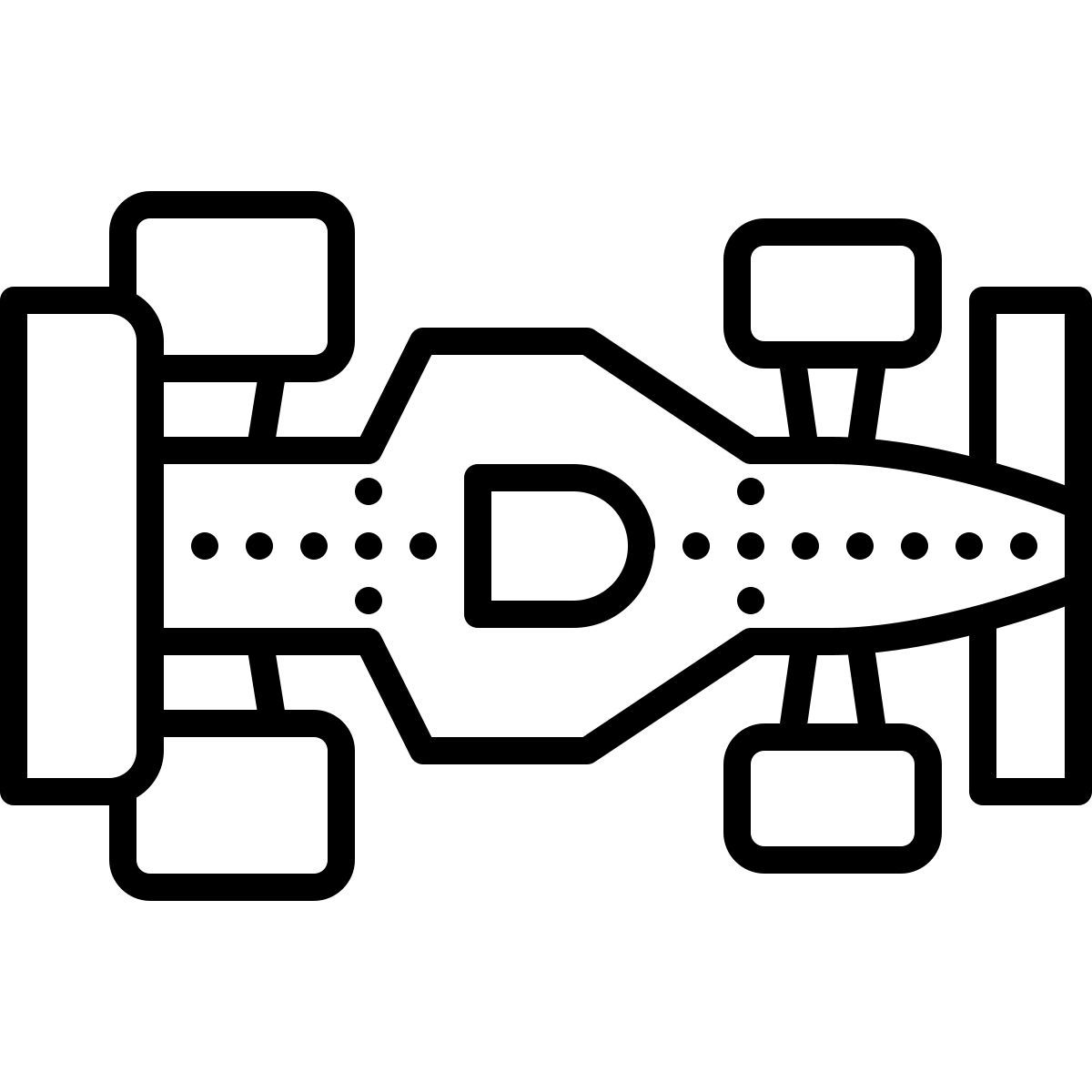 dotted style race car icon