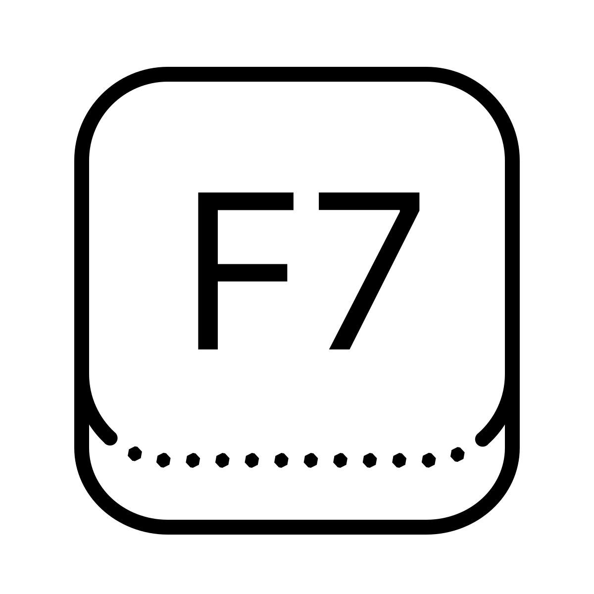 dotted style f7 键 icon