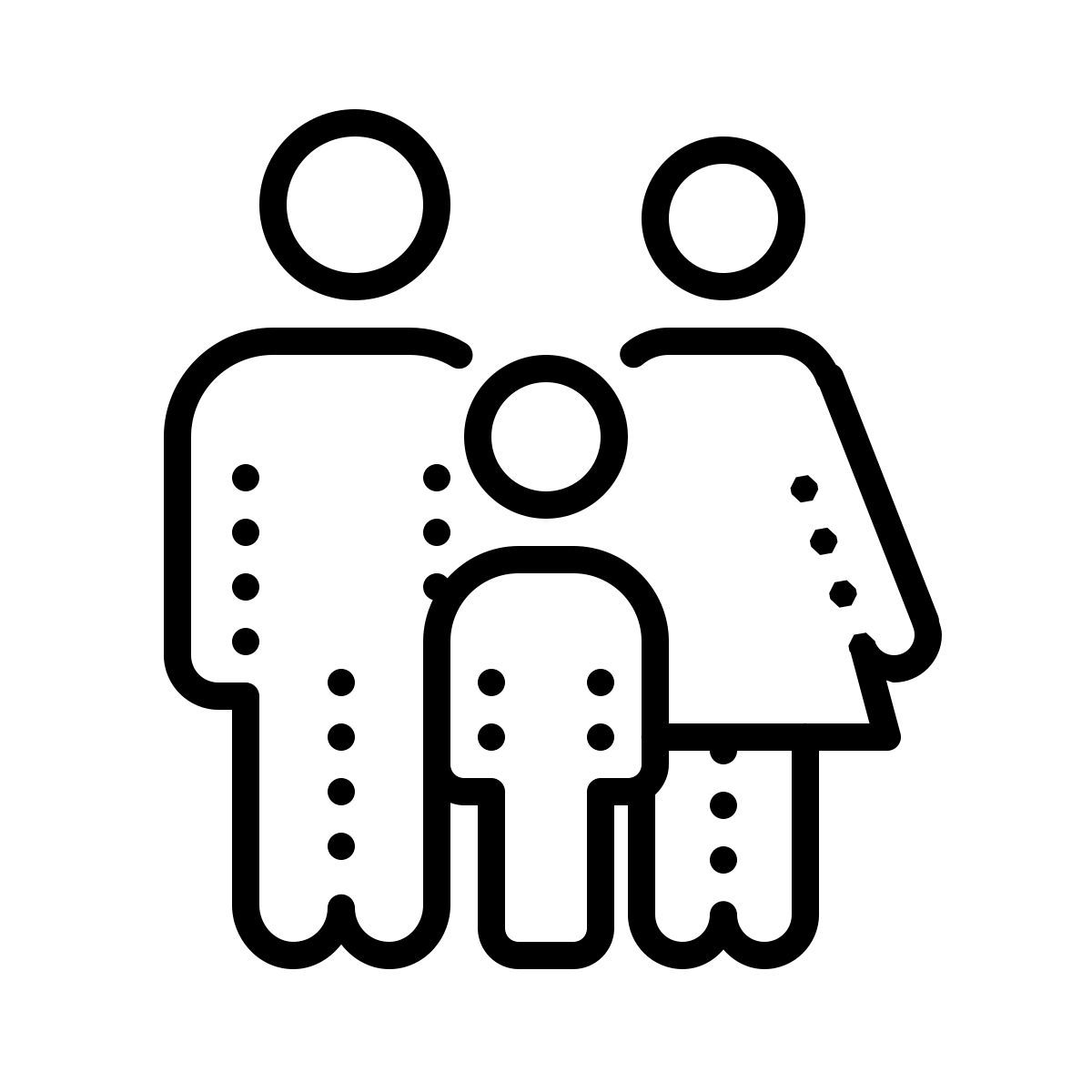 dotted style paternidad icon