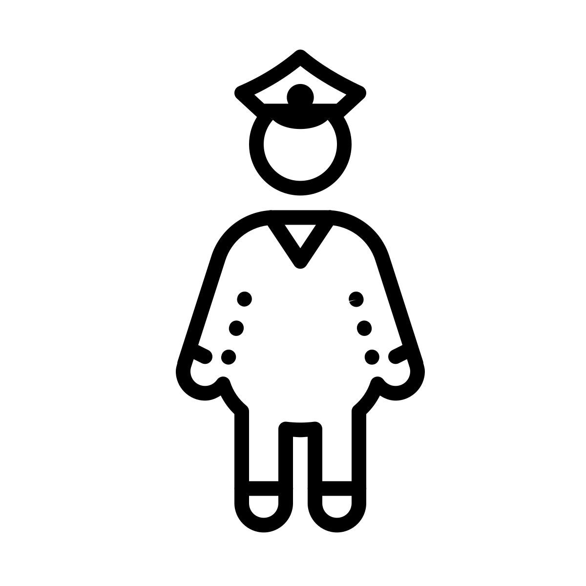 dotted style fat cop icon