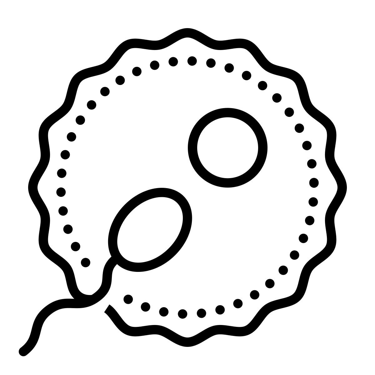 dotted style fertilization icon